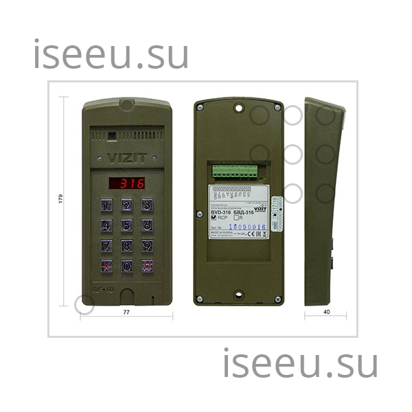 Вызывная панель Vizit БВД-316R