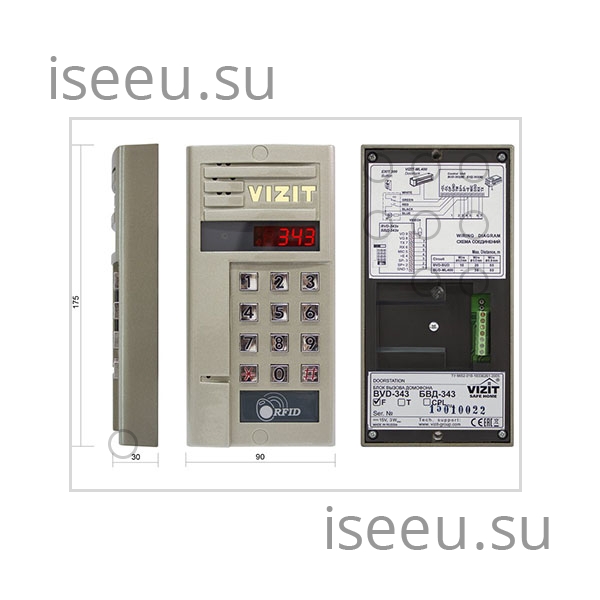 Вызывная панель Vizit БВД-343F