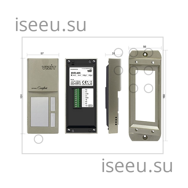 Вызывная панель Vizit БВД-405А-2